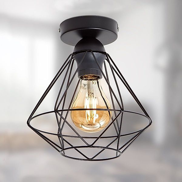 oyajia Deckenleuchte E27 Metall Draht Vintage günstig online kaufen