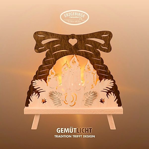 Weigla Lichterbogen »Kerzen, Dekolampe, NATUR-BRAUN, Made in Germany« 1 Stk günstig online kaufen