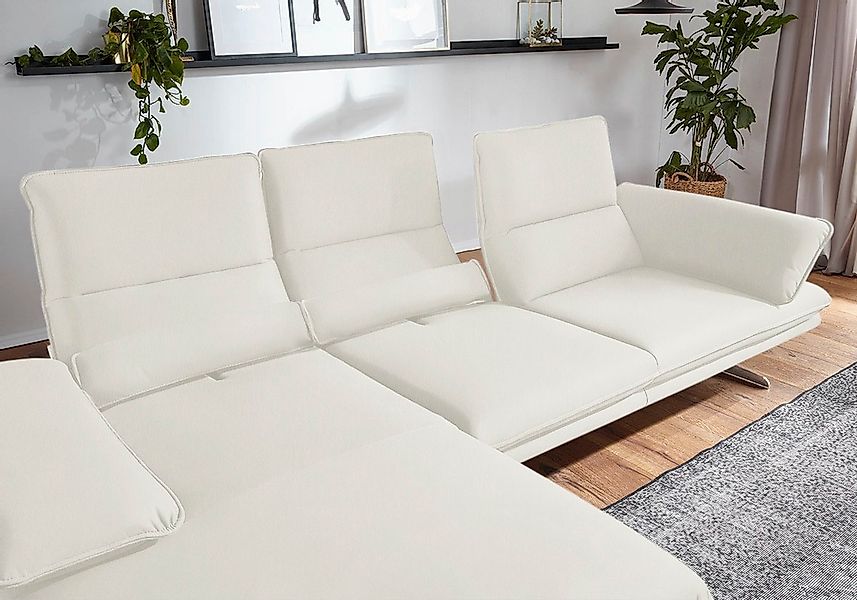 W.SCHILLIG Ecksofa »broadway, Designsofa mit tollem Sitzkomfort«, Sitztiefe günstig online kaufen