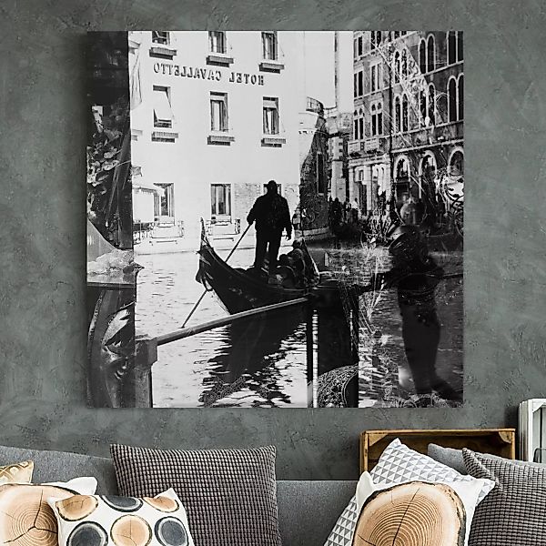 Leinwandbild - Quadrat Venice Reflections günstig online kaufen