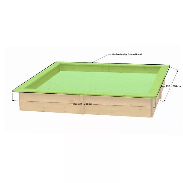 Grasekamp Abdeckung für Sandkasten grün Kunststoff B/H/L: ca. 20x4x20 cm günstig online kaufen