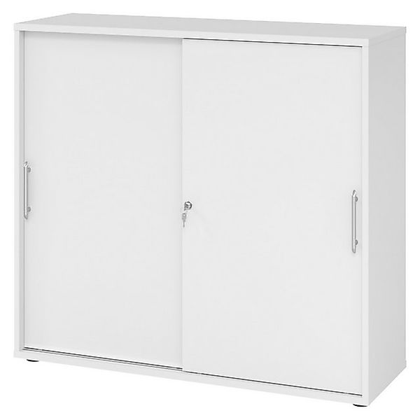 bümö Aktenschrank office Schiebetürenschrank Dekor: Weiß - Griffe: Relinggr günstig online kaufen