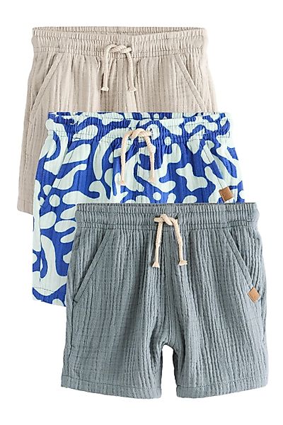 Next Shorts Weiche, strukturierte Baumwoll-Shorts, 3er-Pack günstig online kaufen