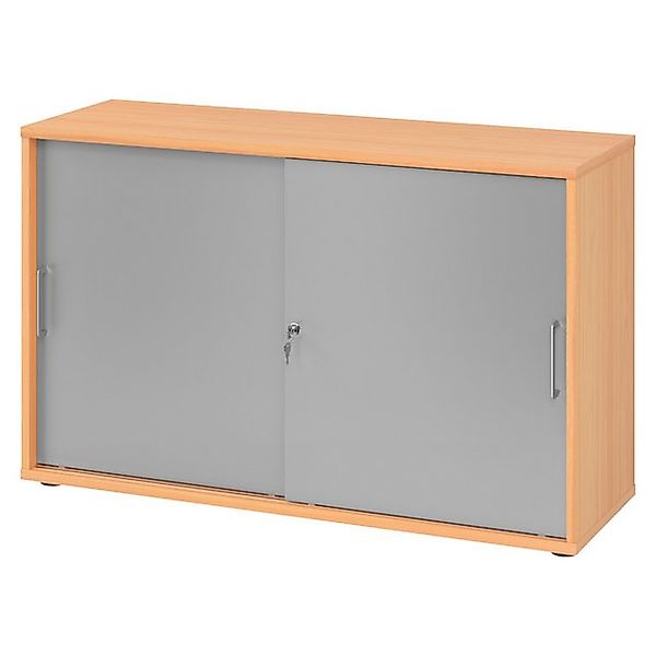 bümö Aktenschrank office Schiebetürenschrank Dekor: Buche/Silber - Griffe: günstig online kaufen