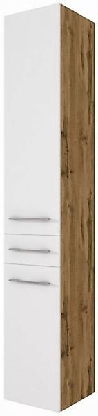 HELD MÖBEL Hochschrank Seitenschrank Livorno 30 cm Wotaneiche/matt weiß günstig online kaufen