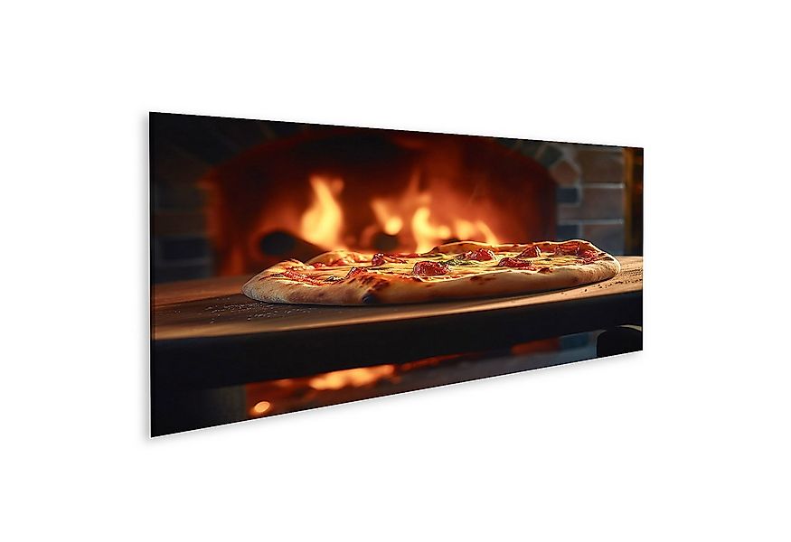 islandburner Leinwandbild Köstliche Holzgefeuerte Pizza Serviert Holzbrett günstig online kaufen