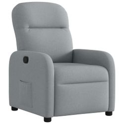 vidaXL Sessel Relaxsessel Hellgrau Stoff (1-St) günstig online kaufen