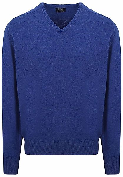 William Lockie V-Auschnitt Pullover Lammwolle Royal Blue - Größe XXL günstig online kaufen