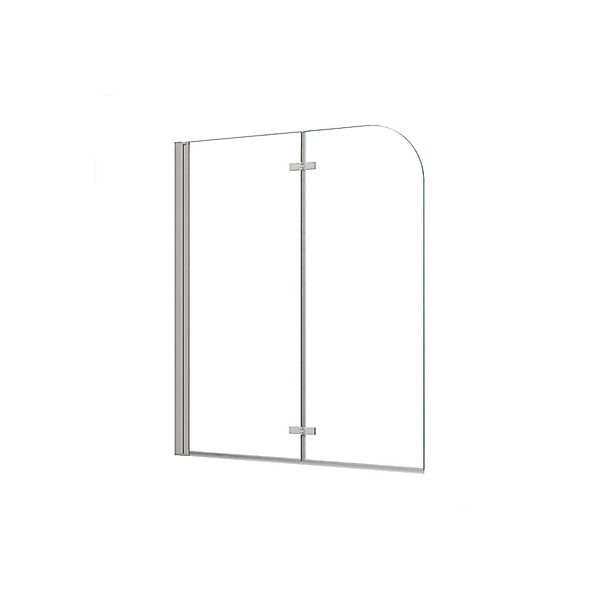 Duschparadies 120 x 140cm Badewannenaufsatz 2tlg Faltwand 6mm Nano Glas Dus günstig online kaufen