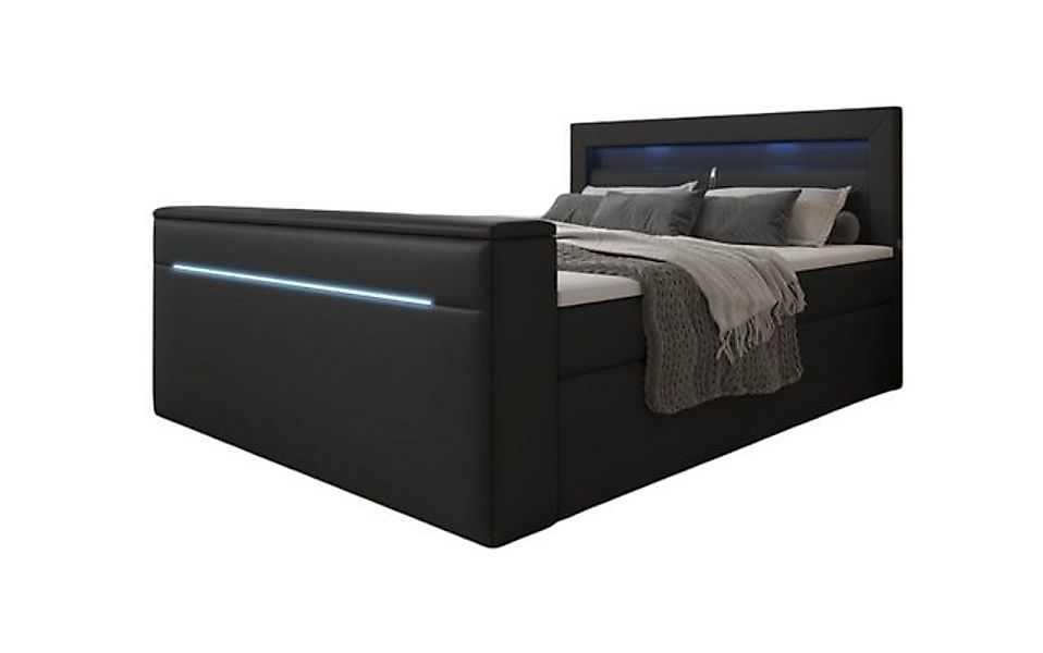 Luxusbetten24 Boxspringbett Reposito, mit TV Lift, USB, LED und Stauraum günstig online kaufen