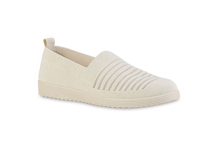 VAN HILL 841601 Slipper Damen Slip Ons Slippers Bequeme Strick Profil-Sohle günstig online kaufen