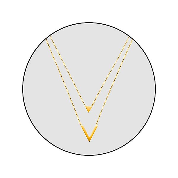 GOLDKLEIN Kette mit Anhänger Edelstahl Doppelreihig günstig online kaufen