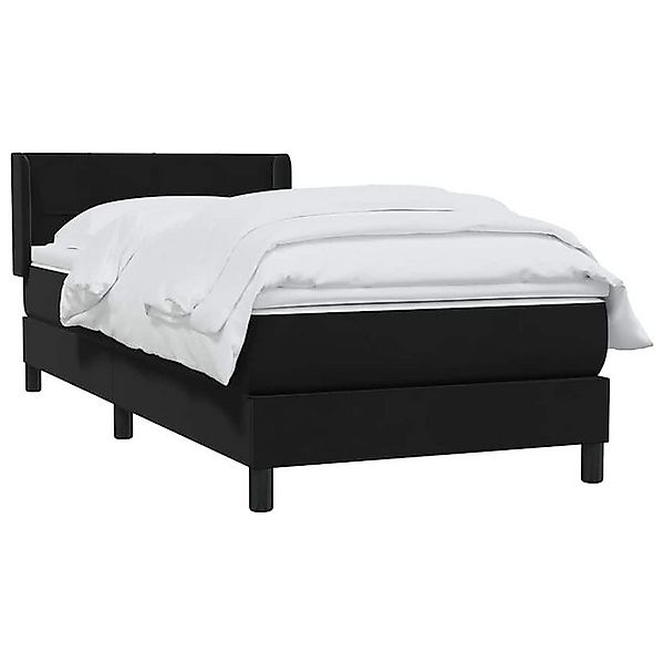 vidaXL Bett Boxspringbett mit Matratze Schwarz 80x210 cm Samt günstig online kaufen