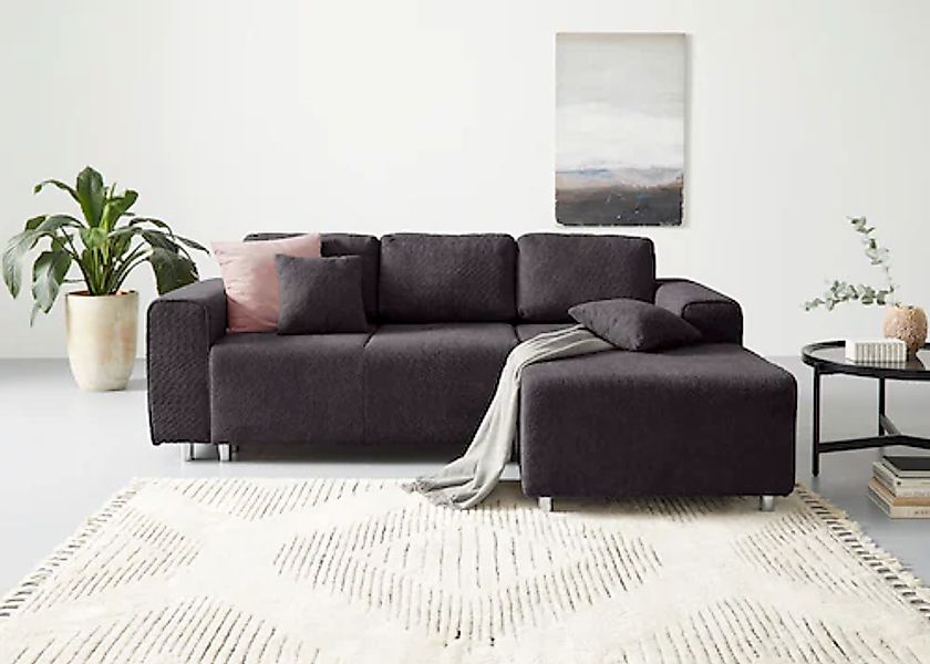 Home affaire Ecksofa »Györ«, L-Form, wahlweise mit Bettfunktion und Bettkas günstig online kaufen
