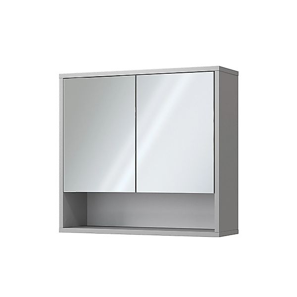 Vicco Badezimmerspiegelschrank Eliza, Grau/Grau, 70 x 65 cm mit 2 Türen günstig online kaufen