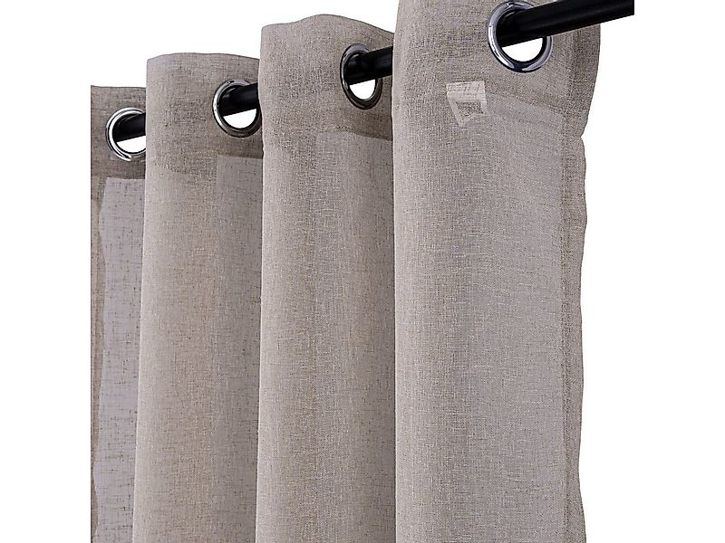 Brilliant Gardine / Transparent / Versch. Farben / 140x245cm / #9004 / Lein günstig online kaufen