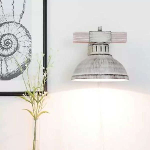 Shabby Chic Wandlampe Weiß mit Steckdosenanschluss günstig online kaufen