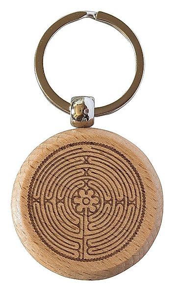 Saraswati Schlüsselanhänger Schlüsselanhänger "Labyrinth Chartes" Buchenhol günstig online kaufen