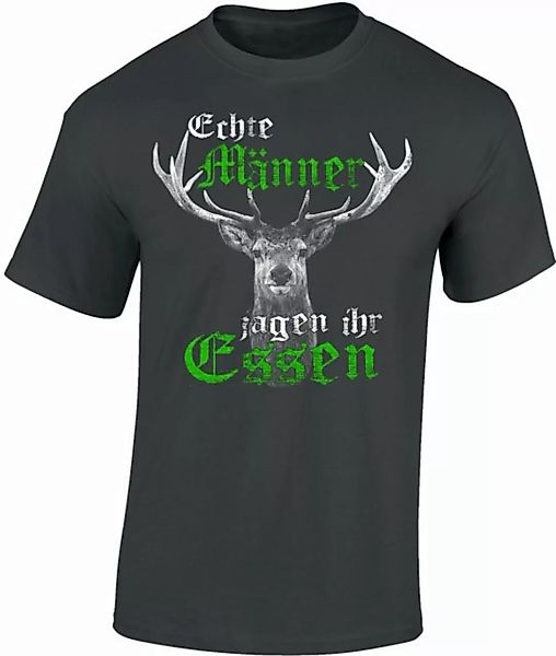 Baddery Print-Shirt Jäger T-Shirt - "Echte Männer jagen ihr Essen" - Gesche günstig online kaufen