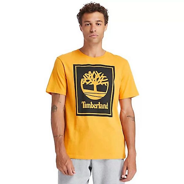Timberland Stack Logo Regular Kurzarm T-shirt XL Dark Cheddar / Black günstig online kaufen