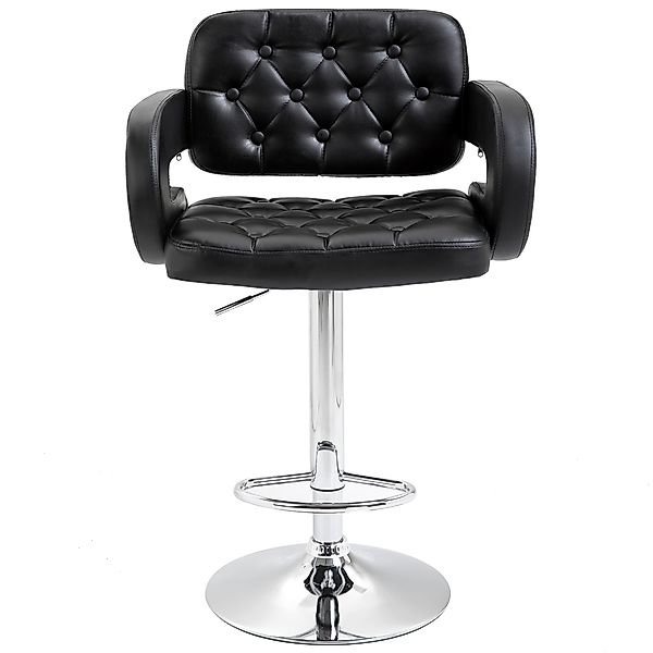 HOMCOM Barhocker 360° drehbar, höhenverstellbarer Barhocker mit Rückenlehne günstig online kaufen