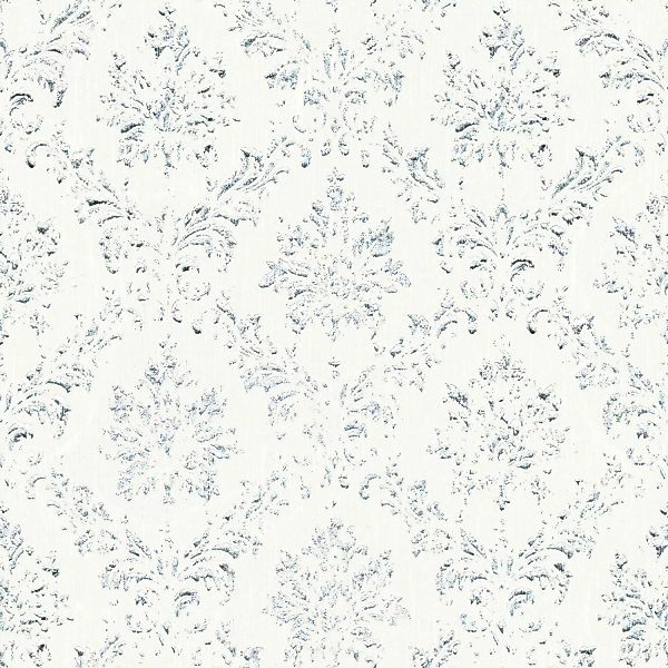Bricoflor Barock Tapete mit Silber Glitzer Effekt Metallic Textiltapete mit günstig online kaufen
