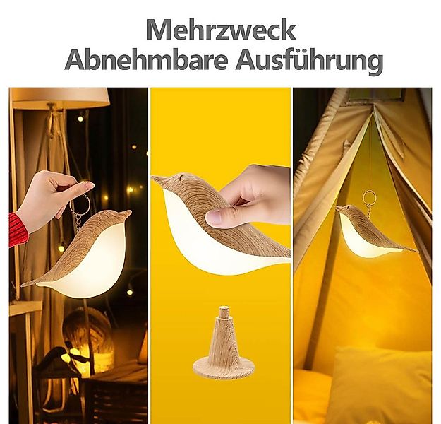 Jibenhome LED Nachtlicht Birdie Nachttischlampe, USB, Touch Dimmbar, Diffus günstig online kaufen