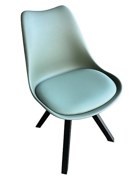 Stuhl 1 Stück Grün / Gestell Holz Schwarz günstig online kaufen