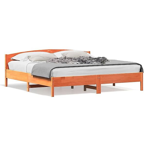 vidaXL Massivholzbett ohne Matratze Wachsbraun 200x200 Kiefernholz 3216190 günstig online kaufen