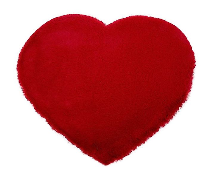 KARPI Fellteppich HEART, Rot, 63 x 50 cm, Herzform, Polyester, Herzform, Hö günstig online kaufen