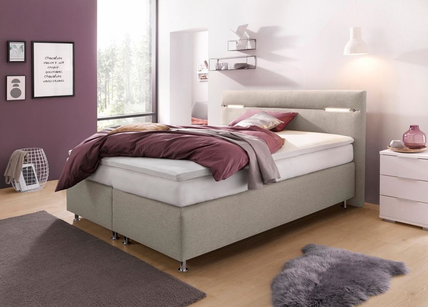 Westfalia Schlafkomfort Boxspringbett, wahlweise mit LED-Beleuchtung günstig online kaufen
