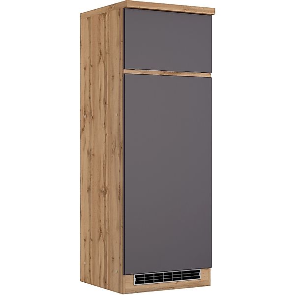 Held Möbel Umbauschrank für Kühl/Gefrierkombi Turin 60cm Graphit/WotanEiche günstig online kaufen