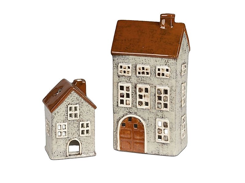 formano Teelichthalter, Farbe: Grau, Motiv: Haus günstig online kaufen