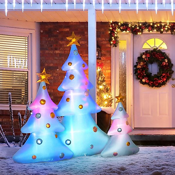 HOMCOM Weihnachtsfigur Weihnachtsdekoration mit LEDs, Wasserdicht günstig online kaufen