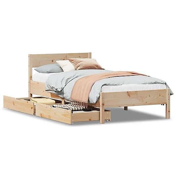 vidaXL Bett, Massivholzbett ohne Matratze 90x190 cm Kiefer günstig online kaufen