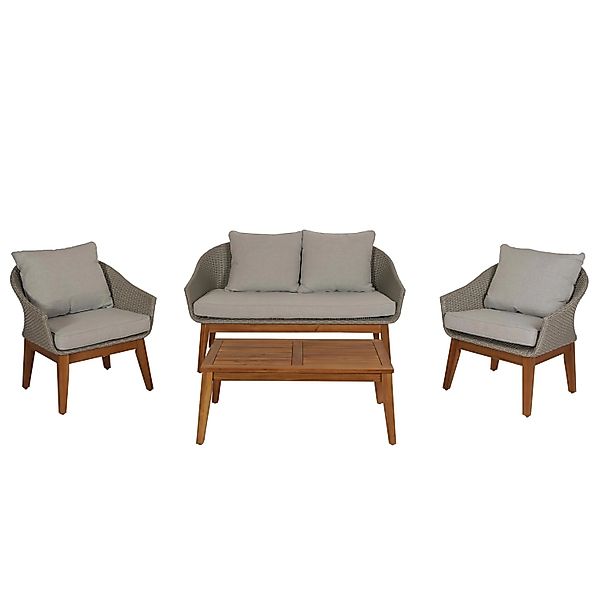 MCW Gartenlounge-Set MCW-N37, (4-tlg), Mit Fußbodenschoner, günstig online kaufen