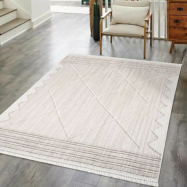 Carpet City Teppich »CLASICO 8931«, rechteckig, Kurzflor, Hochtief-Muster/ günstig online kaufen