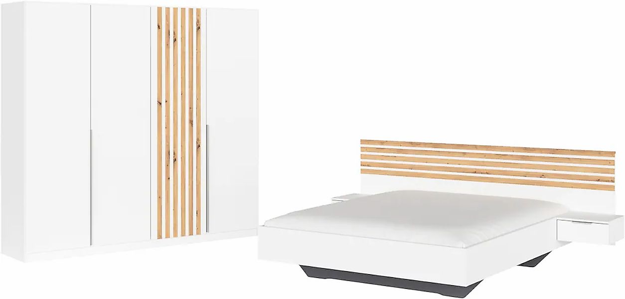 rauch Schlafzimmer-Set "Komplettzimmer Komplett Set Schrank 226 cm Bett 160 günstig online kaufen