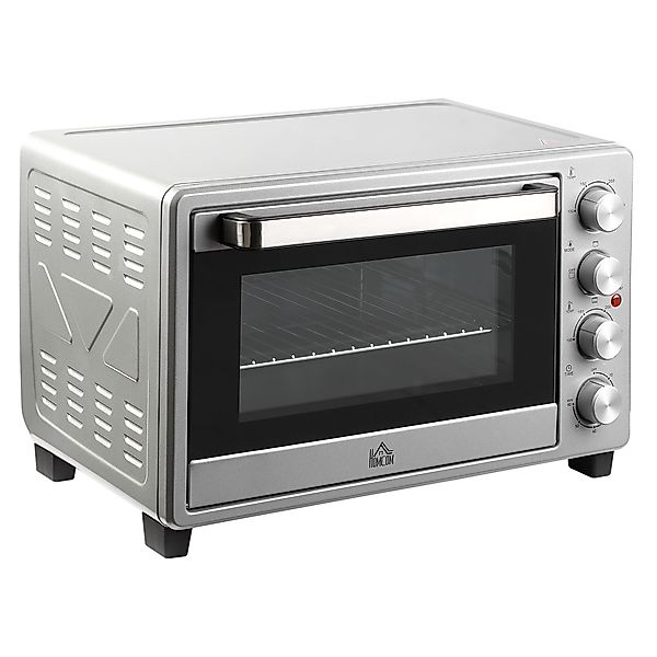 HOMCOM Minibackofen  32L, 1600W, Elektrischer Ofen mit Schlackenauffangwann günstig online kaufen