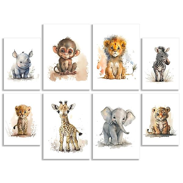 JUSTGOODMOOD Poster ® Tiere Wald Dschungel günstig online kaufen