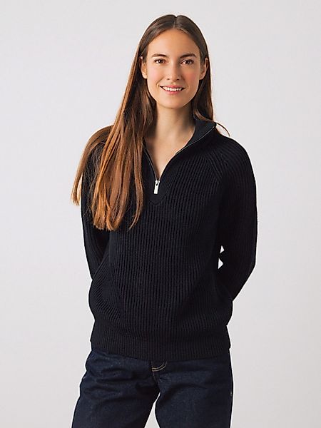 HONEST BASICS Strickpullover Half-Zip aus OCS günstig online kaufen