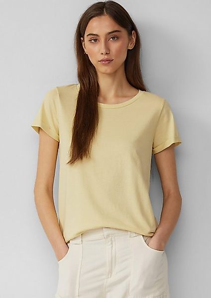QS Kurzarmshirt Jerseyshirt mit Crew Neck günstig online kaufen