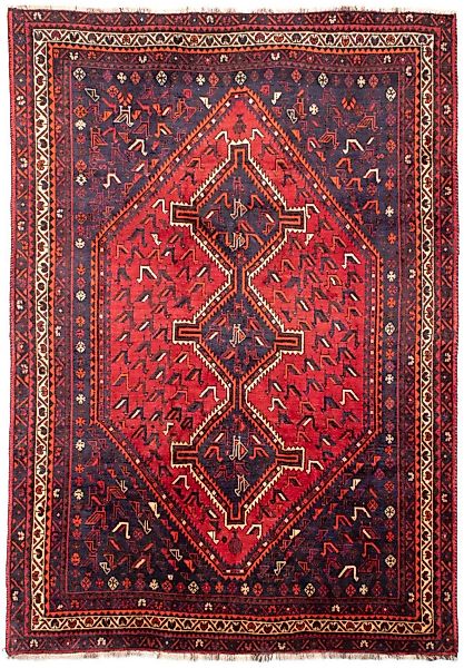 morgenland Wollteppich »Shiraz Medaillon Rosso scuro 300 x 215 cm«, rechtec günstig online kaufen