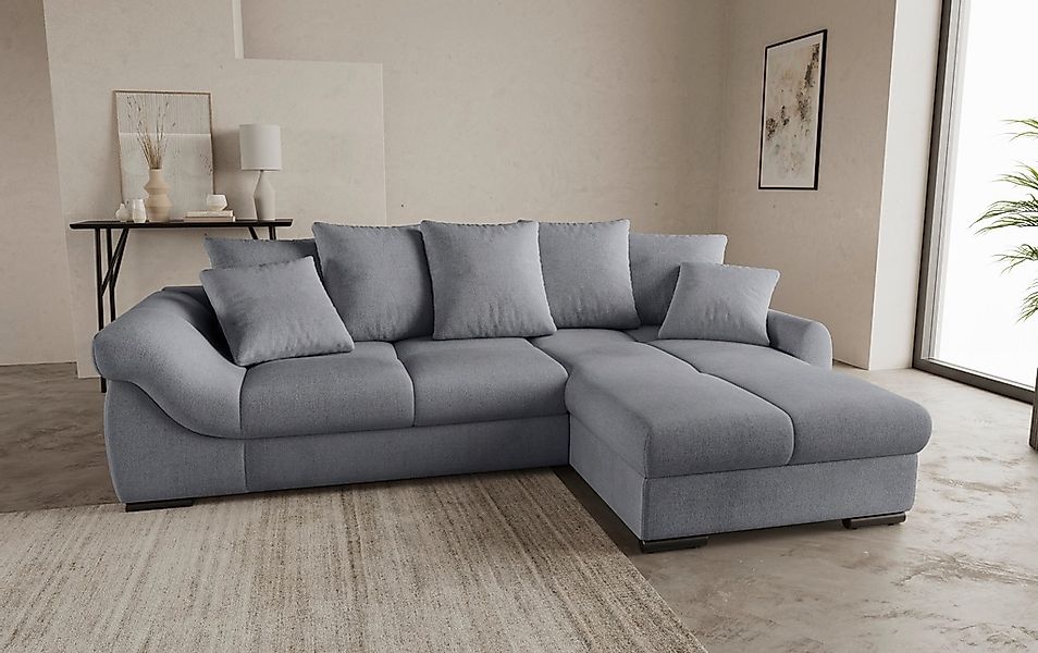 Mr. Couch Ecksofa »Livorno DuraFlex L-Form«, inkl. Hochschläfer-Bettauszug, günstig online kaufen