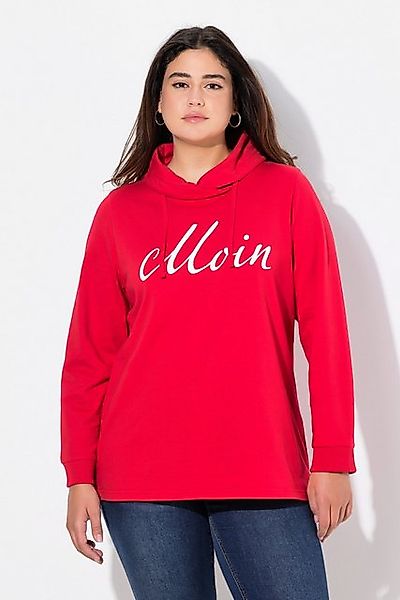 Ulla Popken Sweatshirt Sweatshirt Moin Stehkragen Langarm günstig online kaufen