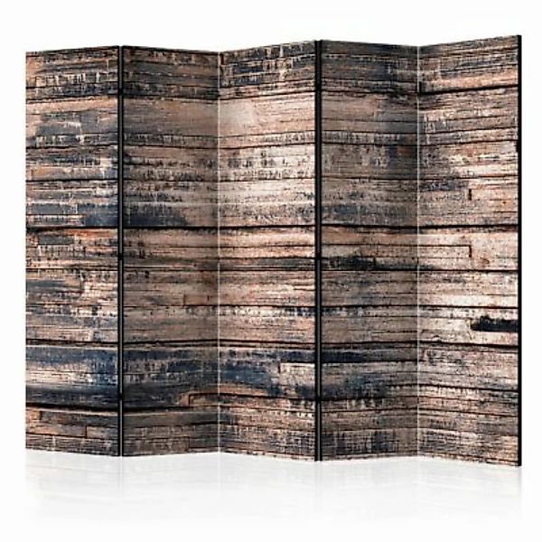 artgeist Paravent Burnt Boards II [Room Dividers] braun/schwarz Gr. 225 x 1 günstig online kaufen
