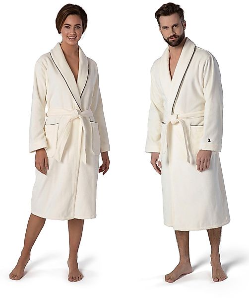 Möve Unisex-Bademantel Schalkragen Velours, ideal für günstig online kaufen