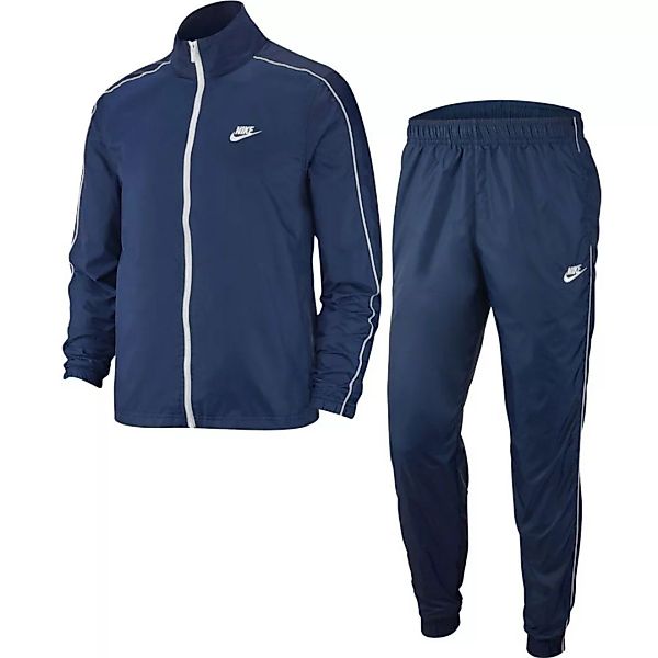 Nike Sportswear Basic Trainingsanzug XS Midnight Navy / White / White günstig online kaufen