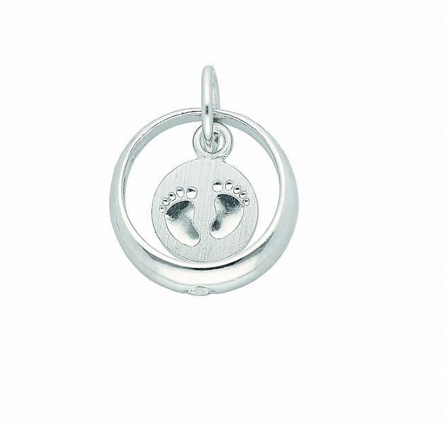 Adelia´s Kettenanhänger 925 Silber Anhänger Taufring mit Zirkonia Ø 11,1 mm günstig online kaufen