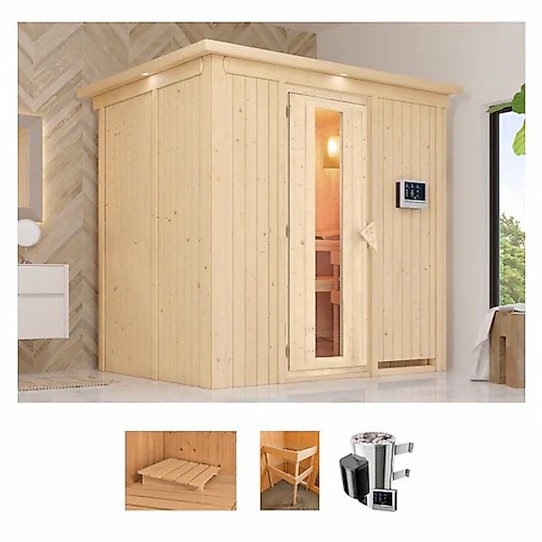 Karibu Sauna »Bellin«, 3,6-kW-Plug & Play Ofen mit ext. Steuerung günstig online kaufen
